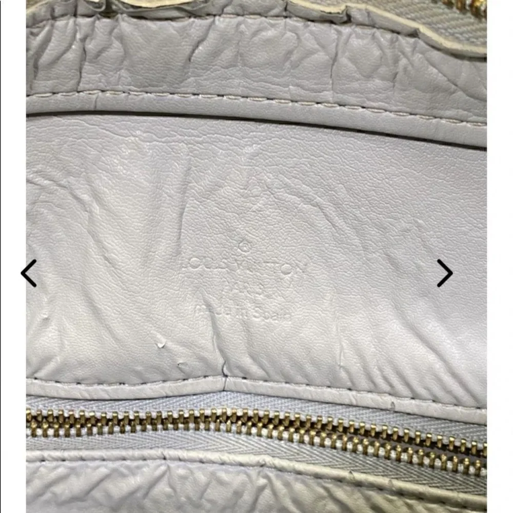 Louis Vuitton Houston Vernis Silver Leather shoulder bag vintage Authenticated